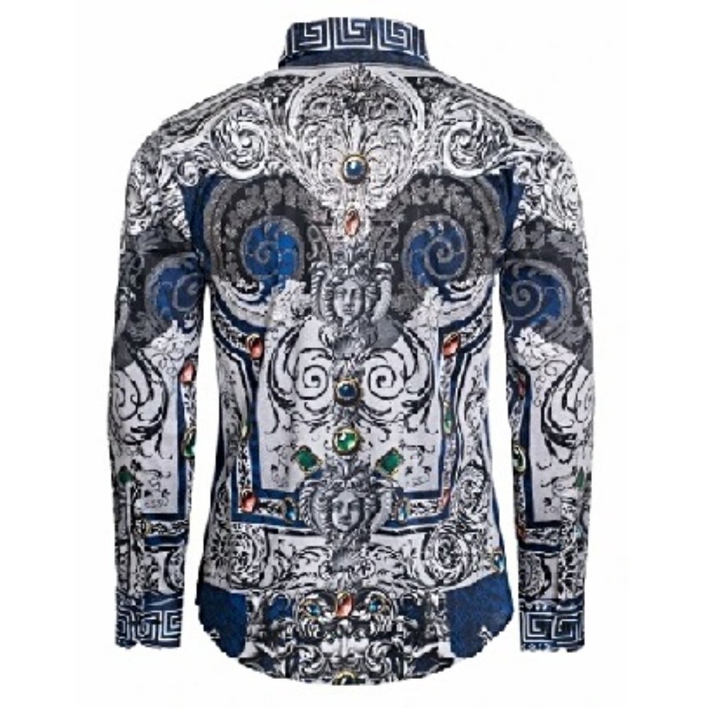 🆕 "SUMMER NIGHT STONE" LONG SLEEVE SHIRT - MEN - MEDIUM ONLY - Picture 2 of 2